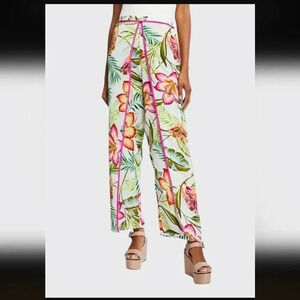 Le Superbe Surfline Floral-Print Split Wide-Leg Pants